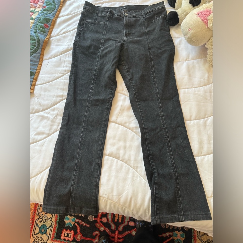 Express Mile High front seam black jeans size 14